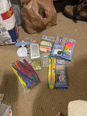 Arts and Crafts Bundle Including Clay, Feathers, Brushes, Rhinestones, Wood Kit